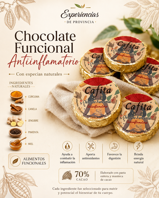 10 Piezas de Chocolate Antiinflamatorio con Especias 50 g