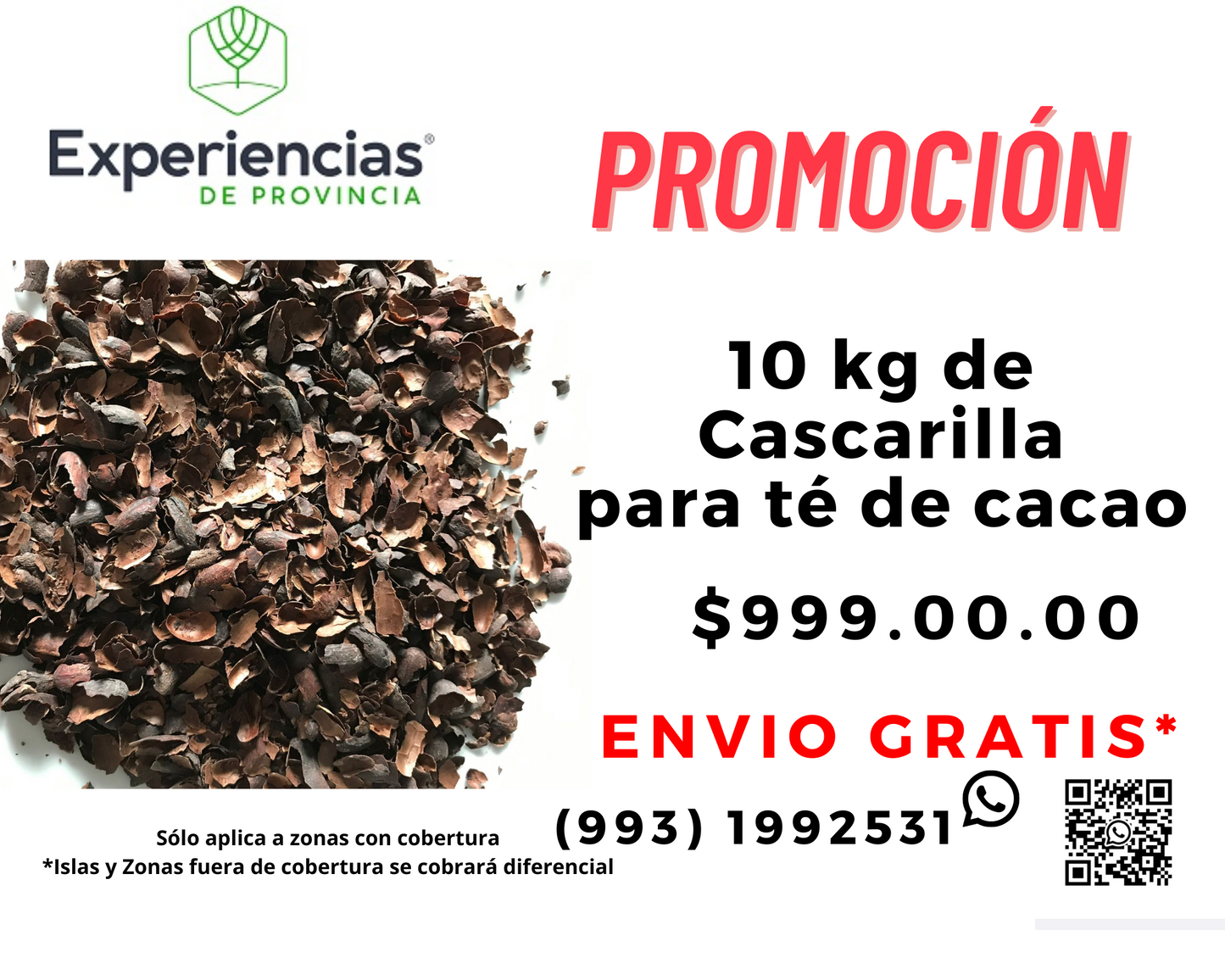 10 KG DE CASCARILLA DE CACAO