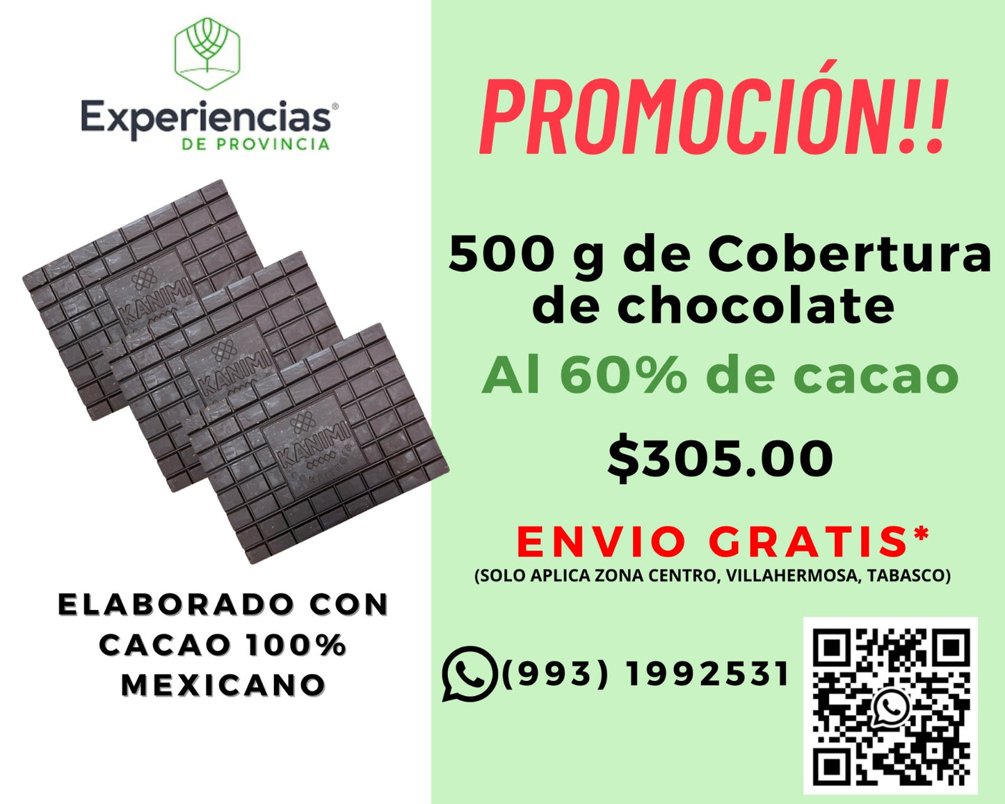 500gr Cobertura de Chocolate con Envío Gratis
